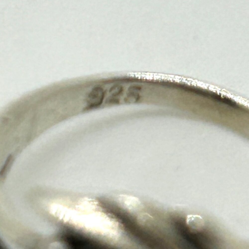 Sterling Silver Flower & Leaf Ring 925 Child Size 2.5 Floral Design Jewelry - Picture 3 of 11